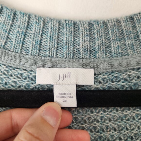 J. Jill Light Blue Knit Sweater Vest Academia Preppy Women's 2X - Picture 5 of 7
